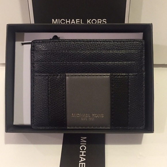 MICHAEL KORS Other - MICHAEL KORS WARREN TALL CARD CASE LEATHER NAVY.